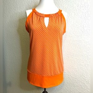 Banana Republic Orange Tan Halter Cutout Casual Summer Tank Tops Classic
